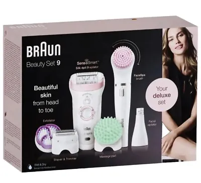 Braun Silk-épil Beauty Set 9 For Women Face Body & Leg Wet & Dry Epilator Shave • $224.50