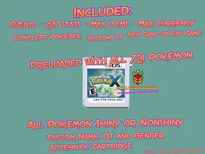 $75 • Buy Pokemon X Nintendo 3ds Authentic Cartridge - Tested