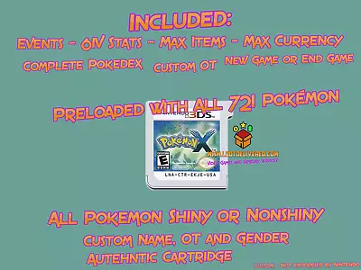 $75 • Buy Pokemon X Nintendo 3ds Authentic Cartridge - Tested