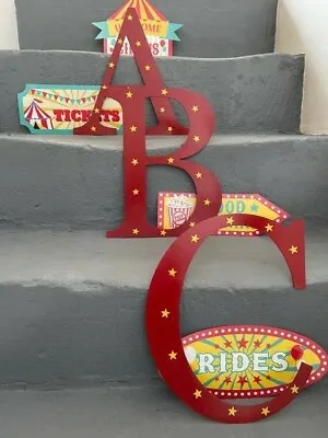 Vintage 12” Steel Traditional Circus Fairground Alphabet Letters A - Z • £11.50