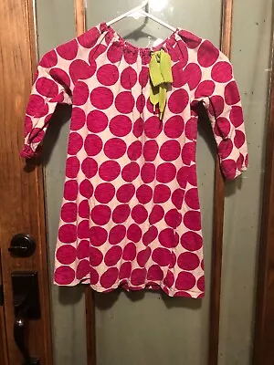 • Morgan & Milo 3/4 Sleeved Bright Pink White Polka Dot Tunic Dress Girls Size 8 • $10.99