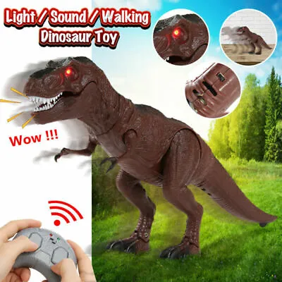 Electric Childrens Toy Walking Dinosaur T-Rex Figure Toy Led Lights & Sounds UK • £17.88