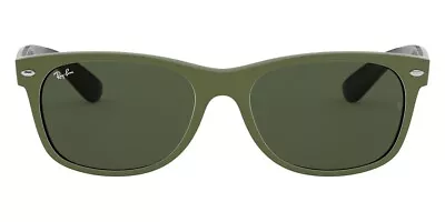 Ray-Ban New Wayfarer Men Women Sunglasses Rubber Military Green On Black Frame • $160