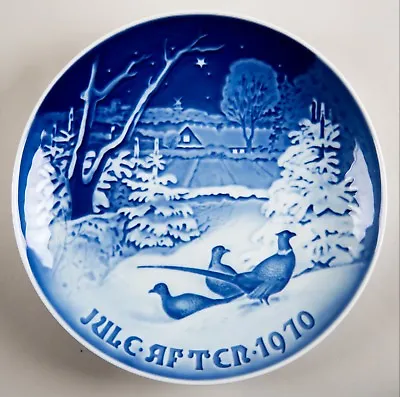 Bing & Grondahl B&G Denmark Christmas Plate Pheasants In The Snow 1970 • $19.95