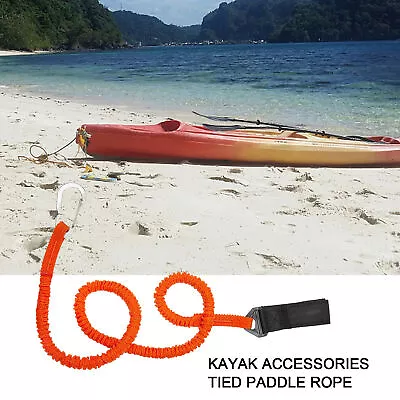 2Pc Kayak Canoe Elastic Paddle       Safety Fishing Rod Lanyard Accessories Rope • $25.09