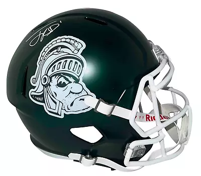 Jayden Reed Autographed Michigan State Spartans Full Size Speed Helmet Beckett • $249