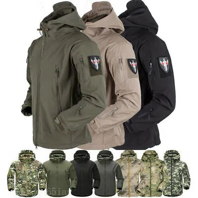 UK Outdoor Waterproof Men Jacket Tactical Winter Coat Soft Shell Military Jacket • £35.98