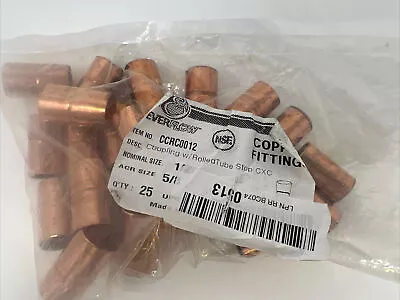 DEFAREN CCRC0012 1/2 Straight Copper Coupling With Sweat Sockets With (25 Pack) • $13.27