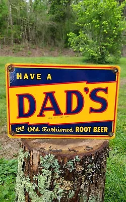 DAD'S ROOT BEER Vintage Advertising Gas Station Soda Porcelain Sign • $7.50