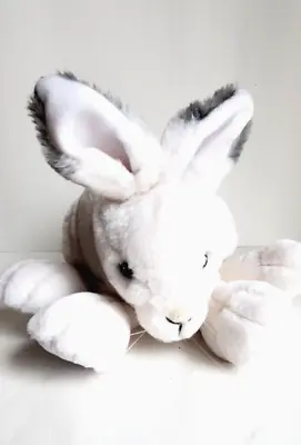 Trudy Toys White Rabbit Realistic Sitting Vintage Plush Stuffed Animal Bunny • $12.75