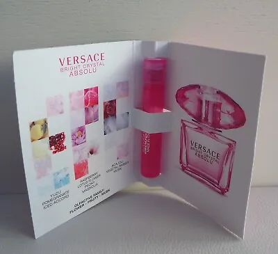 1x VERSACE Bright Crystal Absolu Eau De Parfum Mini Spray Sample 1ml Brand NEW • $11.95