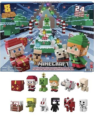 Mattel 2021 Minecraft Christmas Holiday Advent Calendar 12 Figures *SHIPS TODAY* • $52.95