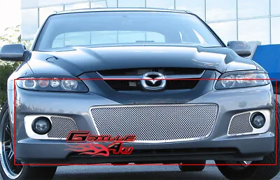 Fits 2006-2007 Mazda Speed 6 Lower Bumper Stainless Chrome Mesh Grille Insert • $120.99