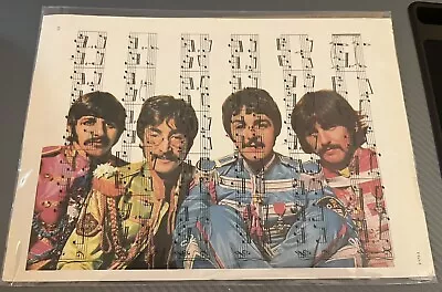 The Beatles Pop Art Photo Print On Sheet Music Named Sgt. Pepper Map #105789 • $13.73