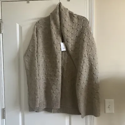 NWT VINCE Wool Yak Sweater Coat Oatmeal Size Medium $475 • $99.99