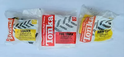 McDonalds Tonka Happy Meal Toy Lot (3) Vintage 1992 Fire Truck Loader Dump • $10.99