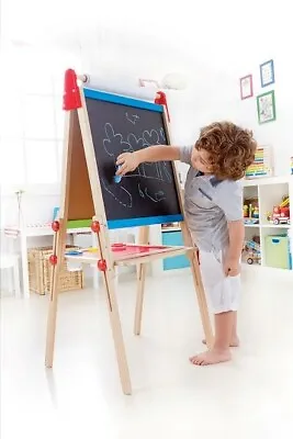 £69.95 • Buy HAPE All-in-1 Easel E1010 Double-sided Magnetic White Board And Chalk Board