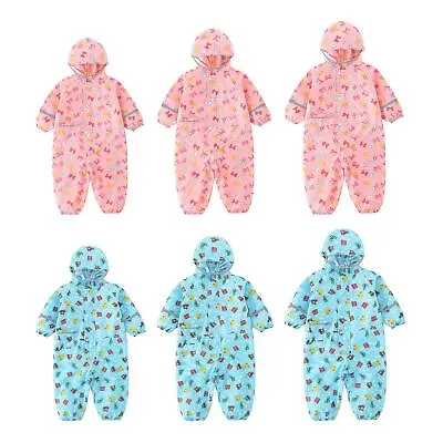 Toddler Rain Suit Boys Girls Rain Wear For Drawing Painting House Cleaning • £12.14