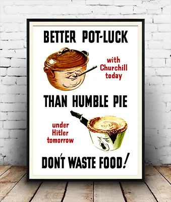 Better Pot Luck :  Vintage War Time Advert    Poster Reproduction. • £5.09