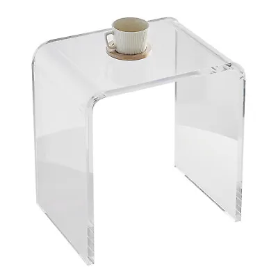 VEVOR Acrylic End Table C-Shaped Lucite Clear Side Table For Living Room & Study • $95.99