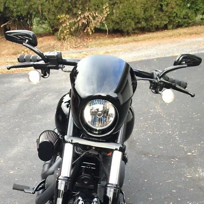 Black Headlight Fairing Mask For Harley Sportster Front Fork Cowl XL 1200 883 • $39.43