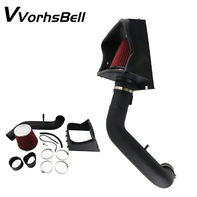 Black 11-14 Ford F150 5.0L V8 EcoBoost Heat Shield Cold Air Intake Kit + Filter • $82.90