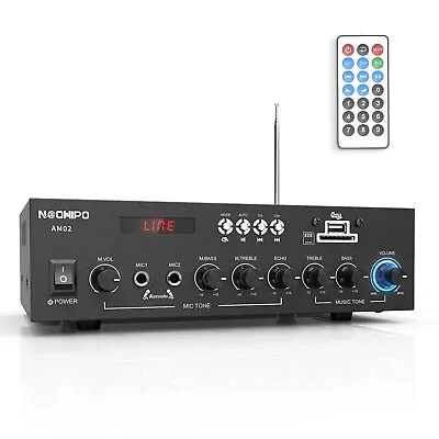 NEW-OPENED BOX NEOHIPO AM02 300Watts Bluetooth 5.0 Class AB Stereo Audio Receive • £49.99