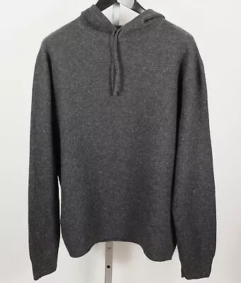 New J. Crew XL Sweater 100% Cashmere Hoodie Hooded Gray Sweatshirt • $199.99