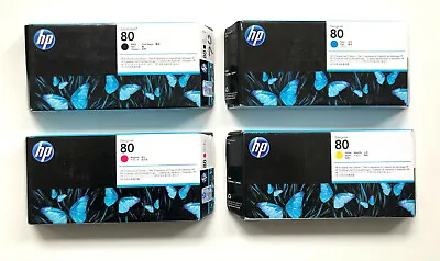 4 X Original Print Head HP Designjet 1050c 1055 / No. 80 C4820A -C4823A Date • $1301.15