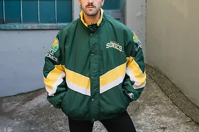 Seattle Supersonics Starter Puffer Parka Jacket Size XL • $450