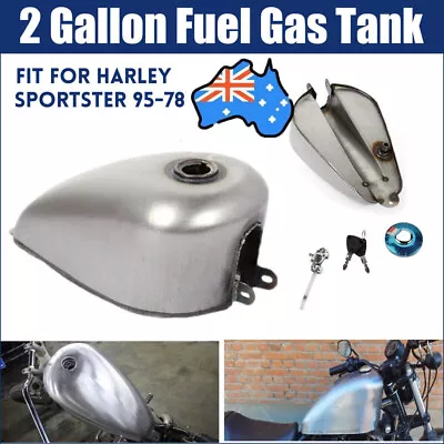 Unpainted 2Gallon Custom Cafe Racer Gas Fuel Tank Fit For Harley Sportster 95-78 • $142