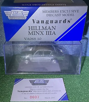 Lledo Vanguards VA06810 Hillman Minx IIIA LCC8 Chrome Ltd  Edition + Cert (S49) • £34.50