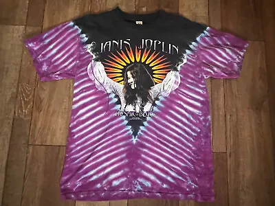 Vtg 2002 YK2 Sundog Janis Joplin Kosmic Blues Tie Dye Double Side T-Shirt Large • $49.99