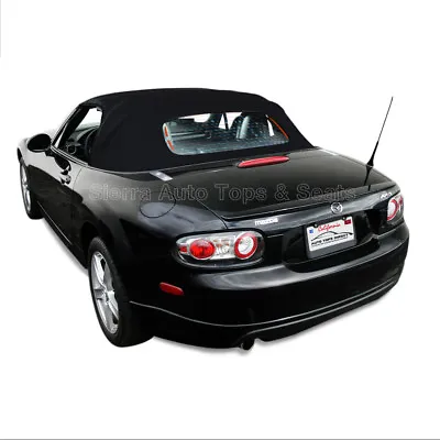 Miata Convertible Top For 06-14 In Black Stayfast Cloth Heated Glass Window • $584.10