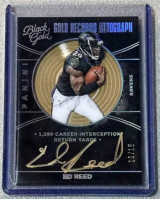 2016 Panini Black Gold Ed Reed Auto 10/15 Baltimore Ravens #GR-ER • $194.99