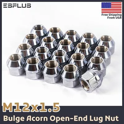 20 Volvo Open Lug Nut M12x1.5 Chrome Fit 740/745/760/780/940/960/C30/C70/S40 Etc • $14.99