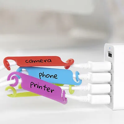 HOT SALE - Fiber Cable Tags Labels Cord Sticker For USB Computer Phone Charger • £4.93