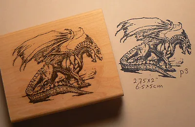 P3  Dragon Rubber Stamp WM • $13.50