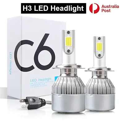X2 H3 C6 LED Headlight High Low Beam Globe Bulbs COB 6000K 72W 12V 7200LM White • $14.25