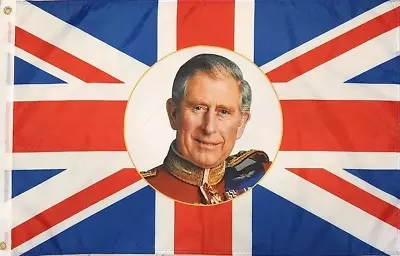 £4.99 • Buy King Charles III Coronation Flag Eyelets Union Jack Decoration Party 3ft X 2ft