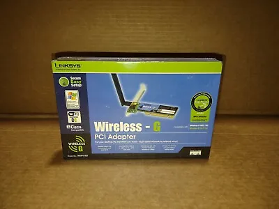 Linksys Wireless-G PCI Adapter Desktop Wi-Fi Card 2.4GHz Network WMP54G NIB • $16.99