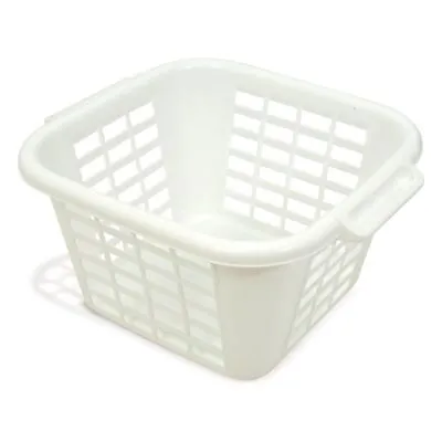 Plastic Laundry Basket Hamper Washing Clothes Storage Bin 24L Square Addis Linen • £9.65