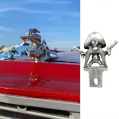 1/2Pcs Hood Ornament Cartoon Coyote Rocket Car Hood Decoration Resin Hood Decor • $9.69