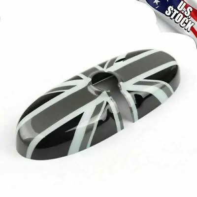 Black Union Jack UK Flag Rear View Mirror Cover For MINI Cooper R55 R56 R57 TR • $21.62