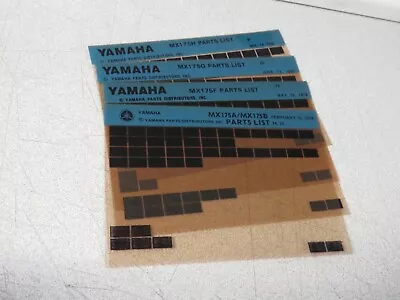 Vintage Yamaha OEM 74-75 & 79-81 MX175 Parts List Microfiche Lot Of 4 • $9.99