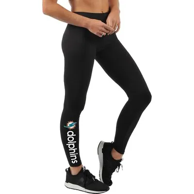 G-lll NFL Miami Dolphins Black Leggings With Team Name/Logo Large • $24.99