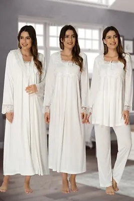 LohusaHamile 2405 Maternity Pajamas Labor Nursing Delivery Hospital Gown Wt Robe • £80.65