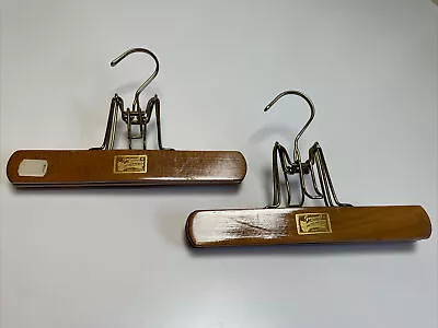 Vintage 2 Gripwell Wooden Pants Hangers C. Birnbaum Made In Germany • $29.95