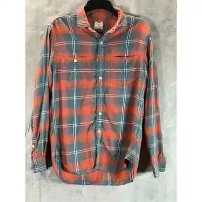 J.CREW Men's Vintage Red/Green Plaid Button-Up Long Sleeve Flannel Shirt SZ S • $20