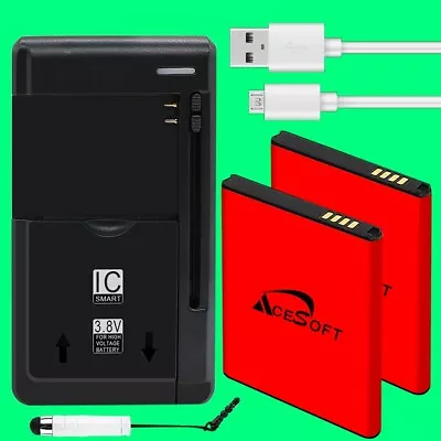 F Samsung Galaxy Nexus I9250 I9250M I9250T Spare 2 X 2060mAh Battery USB Charger • $49.36